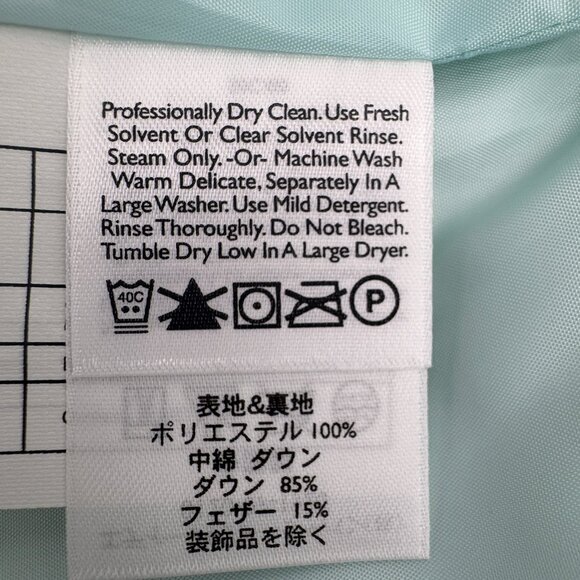 Eddie Bauer Goose Down Puffer Vest Light Blue Jacket Women's Size Small - Picture 12 of 13